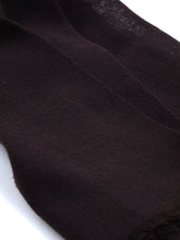 SIENNA dark brown wool/silk scarf